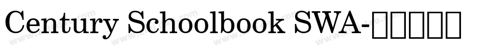 Century Schoolbook SWA字体转换